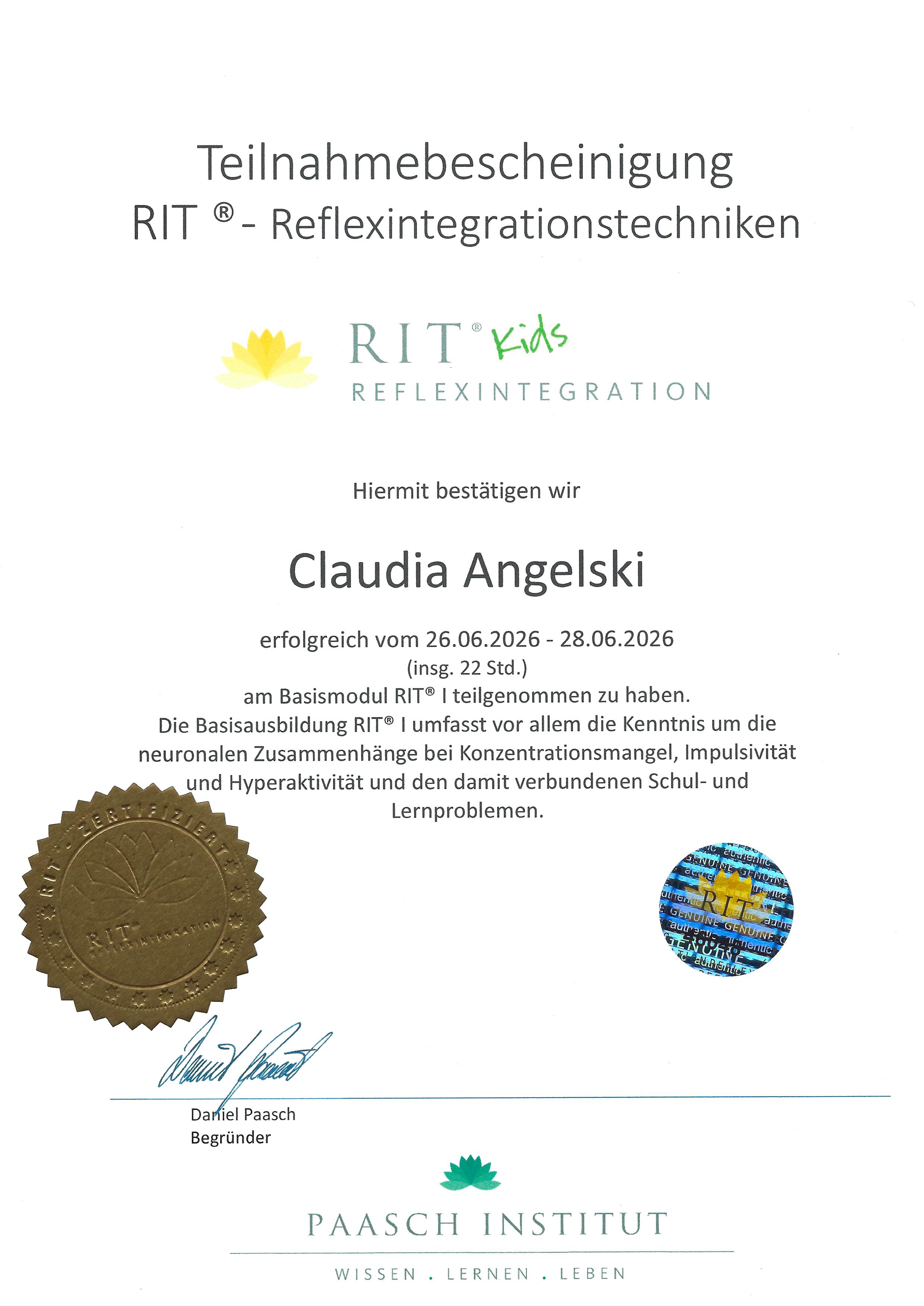 Reflexintegration nach RIT®